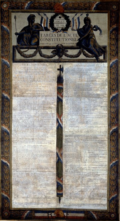 Taulukko vuoden 1793 perustuslaista tekijältä French School