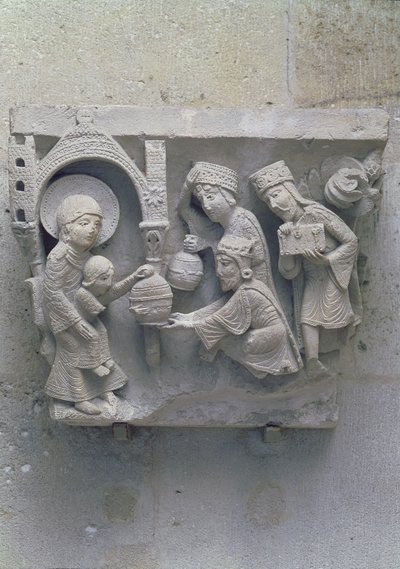 Adoration of the Magi, alkuperäinen pääkaupunki katedraalin laivasta tekijältä French School