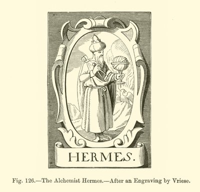 Alkemisti Hermes (kaiverrus) tekijältä French School