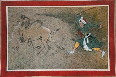 The Angry Camel Driver, kuvitus elokuvasta "The Arabian Nights" tekijältä French School