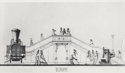 Itävallan paviljonki Exposition Universelle -näyttelyssä 1867 (litho) tekijältä French School