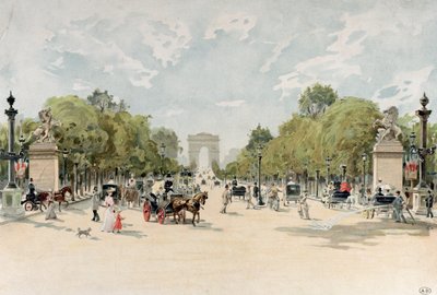 Avenue des Champs-Elysees, n. 1895 (wc paperilla) tekijältä French School