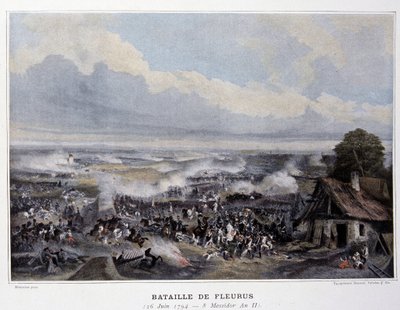 Fleuruksen taistelu vuonna 1794 - "" Napoleonin taisteluissa", 1800-luvun loppu tekijältä French School