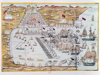 Englantilais-hollantilaisten laivastojen pommittaminen Algeriaan 27. elokuuta 1816 tekijältä French School