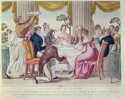 Morsiamen sukkanauha, noin 1820 tekijältä French School