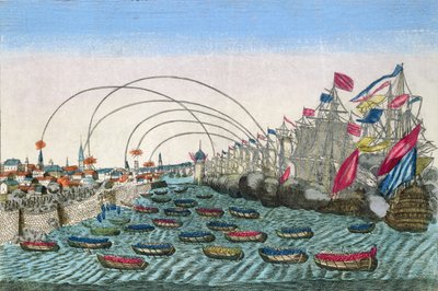 Havannan valtaaminen englantilaisten toimesta vuonna 1762 (ks. myös 110458). tekijältä French School