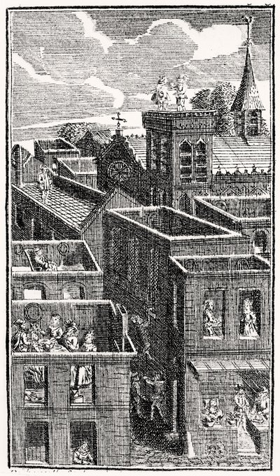 "Paholainen kahdella kepillä", n. 1787 tekijältä French School