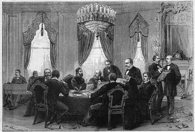Idän sota (1875-1878) kutsuttiin myös Venäjän turkkilaissodaksi (venäläis-turkki): diplomaatit tapasivat Konstantinopolin täysistunnossa Admirauten palatsissa 23. joulukuuta tekijältä French School