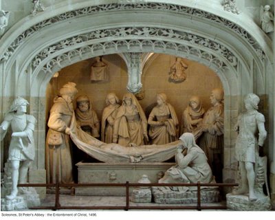 Kristuksen hautaus eteläisellä poikkiristeyksellä, 1496 tekijältä French School