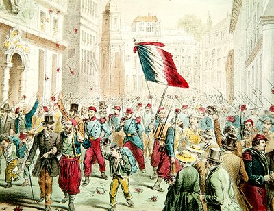 Ranskalaiset saapuvat Genovaan vuonna 1859 (värikaiverrus) tekijältä French School