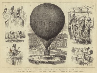 Suuri vankeudessa oleva ilmapallo Tuileries