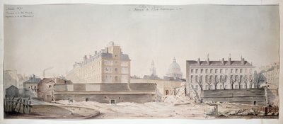 Rue Mongen reikä, Navarran kollegio ja Pariisin ammattikoulu, 1870. tekijältä French School