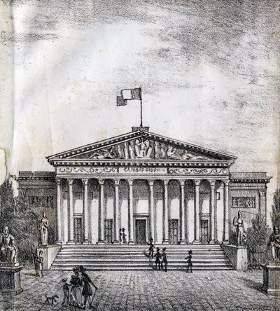 The House of Deputes - "Alphabet Picturesque des Monumens de Paris" n.1840 (kaiverrus) tekijältä French School