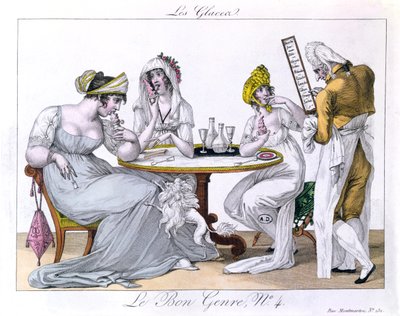 The Ice Cream, plat 4, Le Bon Genre, Pariisi, 1827 tekijältä French School