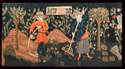 The Labors of the Months, Alsace, 1400-luvun puoliväli (villaa ja pellavaa) tekijältä French School