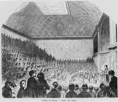 College de Francen luentoteatteri, Tableaux de Parisista, E. Texier, 1852 tekijältä French School