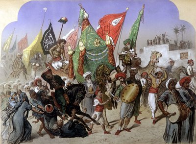 Mahmal: Mekan pyhän maton paluu - ""modernissa Egyptissä"", kirjoittanut Henri de Monte, v.1870 tekijältä French School