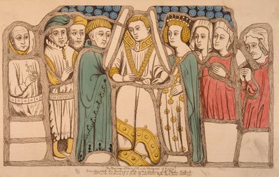 Englannin Henrik VI:n ja Margaret Anjoun avioliitto vuonna 1445, 1793 tekijältä French School