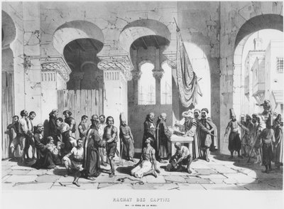 Armoisät lunastamassa vankeja Algeriassa, n. 1830-40 tekijältä French School