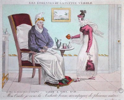 Uudenvuoden lahja tai isorokko, kaiverrus Gautier (värillinen kaiverrus) tekijältä French School