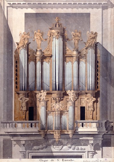 Saint-Eustachen urut, 1801 (wc paperilla) tekijältä French School