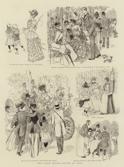 Pariisin kausi (litho) tekijältä French School