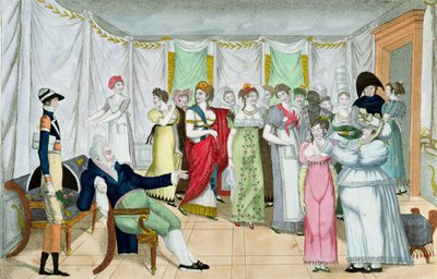 Pariisin sulttaani eli prostituoitujen valinta, 1800-luvun alku (käsinvärinen etsaus) tekijältä French School