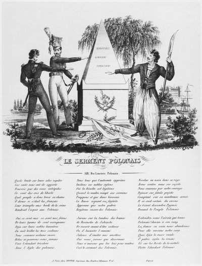 Puolan vala, puolalaisten lansserien laulu, n. 1830 tekijältä French School