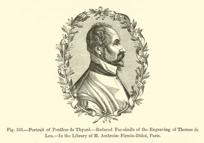 Pontus de Tyardin muotokuva (kaiverrus) tekijältä French School