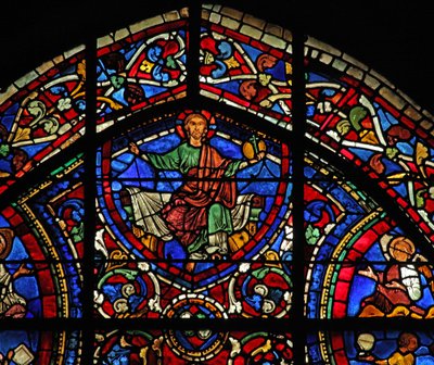 Tuhlaajapoika -ikkuna: Kristus - Majestas Domini (w35) tekijältä French School