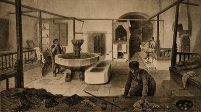 Tatarikylpylän lepohuone, pubi. Kirjailija: Auguste Bry tekijältä French School