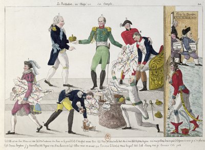 Ranskan valtakunnan palauttaminen jaettiin Waterloon jälkeen, 1815 tekijältä French School