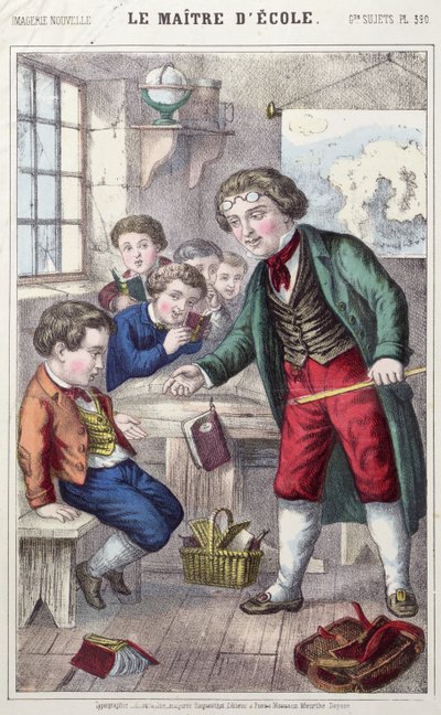 Koulumestari, n. 1860-70 tekijältä French School