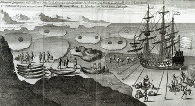 The Ship Making Alliance with the Eskimos, Bacqueville de La Potherien (1663-1736) kirjasta Histoire de l