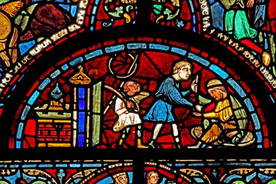 St Lubinin ikkuna: lahjoittajat - viinintekijät (w45) tekijältä French School