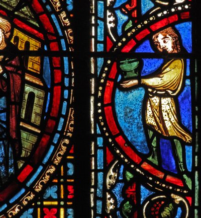 St Lubinin ikkuna: lahjoittajat - viinintekijät (w45) tekijältä French School