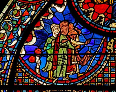 St Lubinin ikkuna: karkottaa talon Chartresin lähellä. (w45) tekijältä French School
