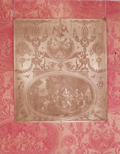 Telemachuksen tarina, levy Toile de Jouy -kankaalle (kupari) painamiseen tekijältä French School