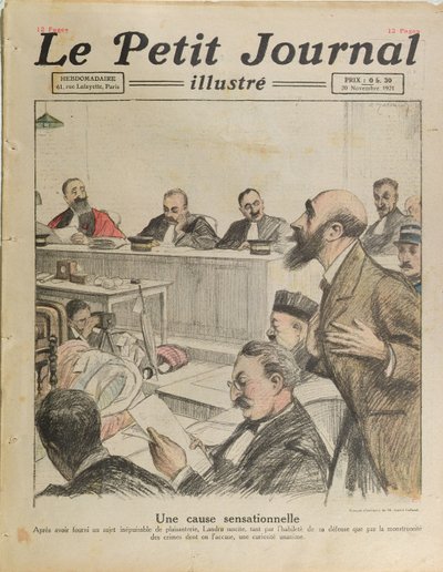 Henri Desire Landrun (1869-1922) oikeudenkäynti Le Petit Journalista, 20. marraskuuta 1921 tekijältä French School