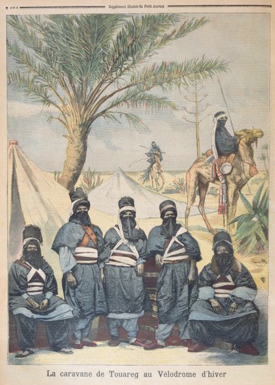 Tuareg Caravan at the Winter Velodrome, kuva Le Petit Journalista, 4. kesäkuuta 1894 tekijältä French School