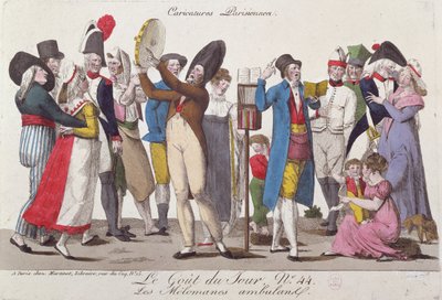 Vaeltavat muusikot, numero 44 Le Gout du Jour -sarjassa, 1800-luvun alku tekijältä French School