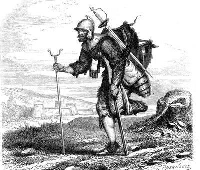 Sota (symboli) Lansquenet - Print J.M. Metelli 1867 tekijältä French School