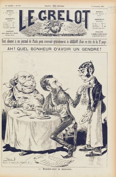 The Wilson Affair, Le Grelotin etukansi, 27. marraskuuta 1887 tekijältä French School