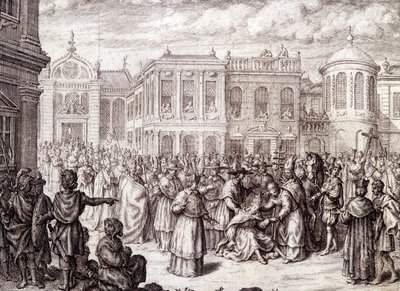 Papesse Jeannen syntymä - M. de Spanheimin "" Papesse Jeannen historiassa", Haag tekijältä French School