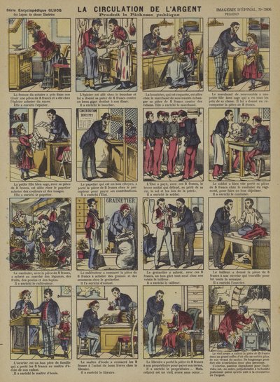 Rahan kierto (väri litho) tekijältä French School
