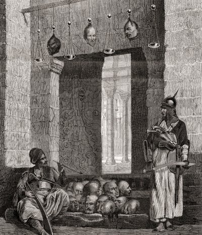 Ovi El Assaneynin moskeijaan Kairossa, Egyptissä, "L"Univers Illustrésta, 1866 tekijältä French School