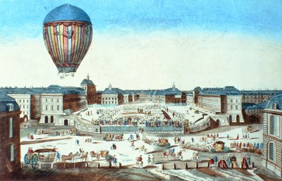 Kumppaninsa M. Montgolfierin mukaan nimetyn Pilatre du Roziersin kuumailmapallon ensimmäinen lento Versailles