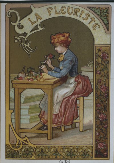 Kukkatyttö, n. 1900 tekijältä French School