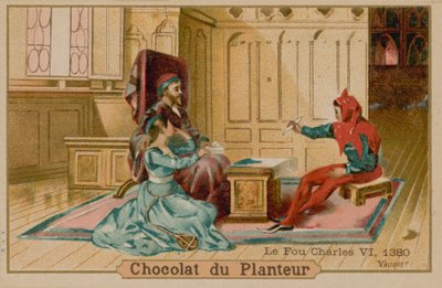 Tyhmä ja Kaarle VI, Ranskan kuningas (1368-1422) tekijältä French School