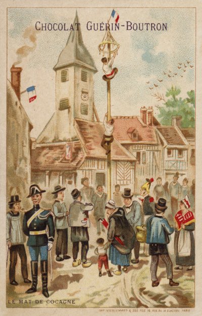 Rasvainen napa (chromolitho) tekijältä French School